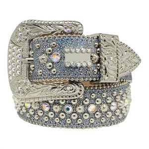 أحزمة الموضة للنساء مصممة الرجل BB Simon Rhinestone Belt مع Bling Rhinestones كهدية 232V