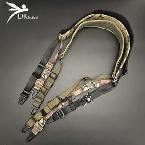 Skydd Rockskydd Utomhusgevär Slingrem avlägsnande Modulär 2 -punkt /1 -punkt Sling Padded Tactical Crossbody Strap Airsoft Hunting