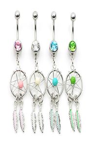 D0786A Dream Catcher Umbigo Botão Anel Mix Colors0122241036