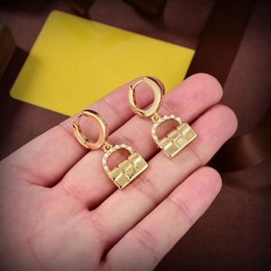 Designer Women Dangle Gold Plated Vacation Daily Bag Shape Earring for Girl Gift