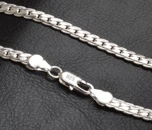20 Inch 5MM Trendy Men 925 Silver Necklace Chain For Women Party Fashion Silver Figaro Chain Necklace Boy Accessories7724905