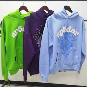 Tracksuit 남자 555 까마귀 거미 후드 sp5der 까마귀 디자이너 후드 여자 젊은 깡패 유니세 섹스 sp5der 555555 핑크 까마귀 스웨터 후드 고품질 스포츠 웨어즈