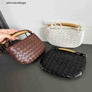 BottegaaVeneta Sardine Bag Leder Versatile Woven Womens Advanced Hand Dumpling 2024 New One Shoulder Crossbody JN2A