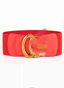 Bältesdesigner Belt Fashion Classic Letter Elastic Midje Cover Multicolor kjol Wide Women4927726