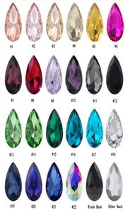 50 PCS 20mm x 30mm Glass Clear Red Blue Tear Drop Faceted Loose Diamonds 22colors Jewels Wedding Decorations L15236739329