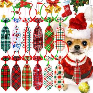 Vestuário para cães 60pcs gravatas para o Natal pequenos cães gatos bowties colar animais de estimação gravata borboleta Christsmas Grooming