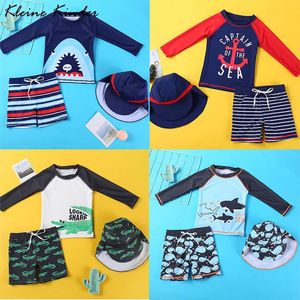 Tragen Sie Badeanzug Junge 2021 Neue Langarmbaby Badeanzug UV Schutz Kinder Badebekleidung für Jungen Kinder Rashguard Schwimmstüle