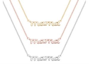 10pcs Mała mama mama Mommy Letters Naszyjnik Stłocie