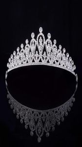 Silberne Braut-Tiara-Krone, Vintage-Braut-Hochzeits-Diademe und Kronen für Frauen, Kopfschmuck, schlichter, stilvoller weiblicher Haarschmuck8102437