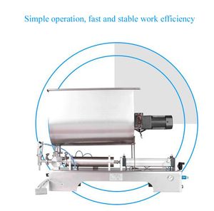 Semi-Automatic Horizontal Screw Piston High Viscosity Paste Can Bottle Filler Tomato Chilli Sauce Filling Mixing Machine