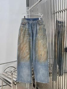 Erken İlkbahar İçin Kadın Pantolon Bol kirli kot pantolon