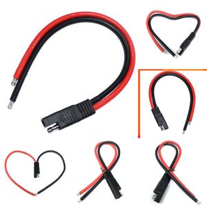 Bil Ny ny DIY 30CM 10AWG SAE Single Ended Extension Cable Inout / Output DC Power Automotive Extension Cable Solar Panera Batteri SAE Plug