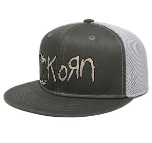 Korn Skull Splatter Image Unisex Flat Brim Trucker Cap Sports Youth Baseball Hats KoRn Encounter logo New Metal Rock Band korn ban9821779