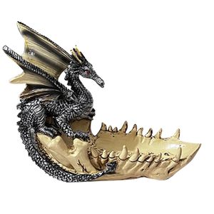 Harz Drache Lagerung Dekor Dinosaurier Schädel dekorative Figuren Statue Ornament für Aquarium Landschaft Büro Tisch Home Decor 231225