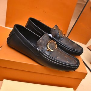 Mäns körskor Monte Carlo Moccasin Loafer Designer Driving Shoes Grain Leather Präglat Brev Kombination Mönster Blomma Mönster Casual Shoes Storlek 38-46