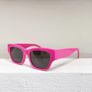 Sunglasses 2023 Square Small Frame Women 40197U Fashion Hip-hop Celebrity Style Men Glasses Rose Red Black Blue White