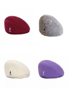 Doubchow Women039s wełna francuska czapka Kangol berets czapki czapki z Pompon Juniors dziewczęta Baret Beanie czapka płaska czapka pom4998677