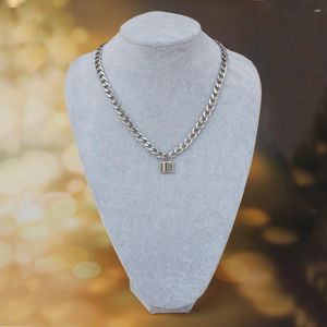 Anhänger Halsketten Punk Kette Mit Schloss Halskette Für Frauen Männer Vorhängeschloss Gothic Schöne Mode Schmuck