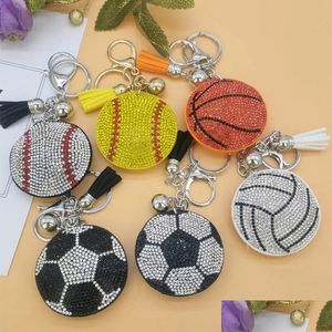 Schlüsselanhänger Lanyards Sport Baseball Schlüsselanhänger Diamant Schlüsselanhänger Lage Dekoration Schlüsselanhänger Schlüsselanhänger Modeaccessoires Ss0428 Drop De Otcwn