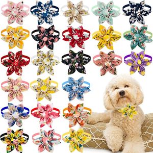 Dog Apparel Pet Bulk Flower Bowties For Dogs Pets Grooming Bow Tie Collar Summer Accessories Small