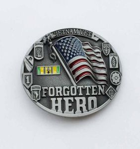 Vietnam Vet Forgotten Hero Belt Buckle SWBY703 suitable for 4cm wideth snap on belt with continous stock7437899