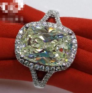 385 CT Solido Argento sterling 925 Anniversario di matrimonio Moissanite SONA Anello con diamante giallo Anello di fidanzamento BAND Fine Jewelry Uomo Donna1850008