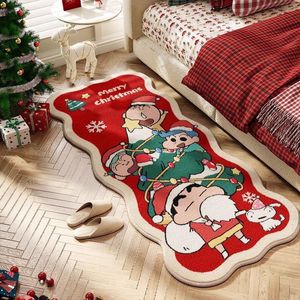 クレヨンシンチャンクリスマススタイルカーペット、ベッドルームベッドサイドカーペット