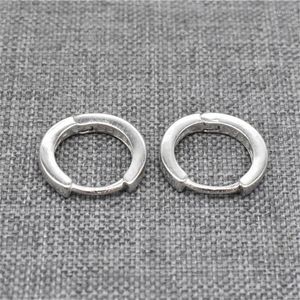 Studörhängen 2 par 925 Sterling Silver Round Ear Wire Hoops Earring Components för smyckenillverkning