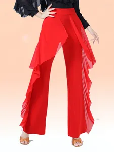 Stage Wear Solid Color Ballroom Standard Dance Waltz Pants Classical Ruffle Women Street Short Figure Skating Latin Trousers Girls 2023 6XL