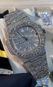 Luxury Mens Watch Movement Watches Menwatch Iced Out Watch Moissanite Watch Wristwatch Automatique Montre Designer Relógios para homens Diamond Watch Montre de Luxe 057