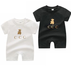 Yaz Yenidoğan Bebek Kız Bebek Erkekler Kısa Kollu Pamuk Giysileri Mektup Baskı Bebek Romper Çocuk Onesie Bodysuit