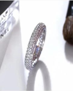 2021 Kamienie hip -hopowe lodowe mikro preporacje CZ Stone Tennis Pierścień mężczyźni kobiety Charm Luksus z boczną kamieną Kryształ cyrkon Diamond1742433