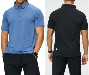 LL-R852 YOGA OUTFIT UNISEX POLO TSHIRTSジム衣類エクササイズエクササイズウェアスポーツウェアトレーナーシャツターンダウンカラートップ