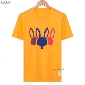 Psychos Bunnys Verão Casual Camiseta Mens Womens Skeleton Rabbit 2024 Novo Design Multi Estilo Homens Camisa Designer de Moda Camiseta Casal Curto Boss Polo 697