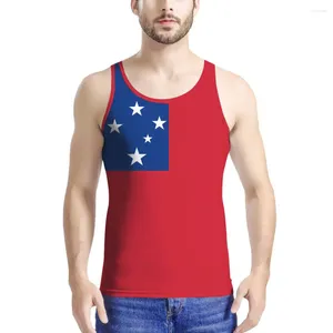 Men's Tank Tops Samoa Free Custom Made Name Number Team Logo Ws Wsm Country Travel West Nation Samoan Flag Print Po Clothes