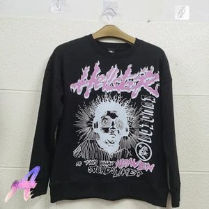 Men's Hoodies Pink Avatar Printing Hellstar Pullovers 1:1 High Quality Real Pos Sweatshirts Men Women Students Fashion Hoody