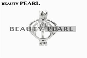 5 Pieces Pearl Cage Pendant Flower Zircon Charm Pick Pearl 925 Sterling Silver Jewellery Pendant Mountings4802784