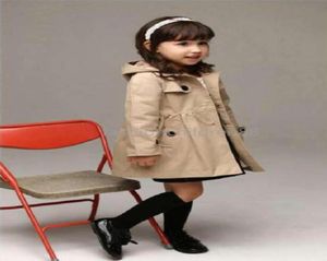 가을 아기 소녀 코트 태그 옷깃 칼라 긴 소매 브랜드 브랜드 공주 텐치 바람발기 자켓 어린이 어린이 격자 무늬 캐주얼 겉옷 1179366
