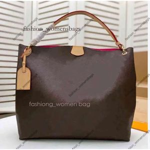 5A 1: 1 Designer Bag Women Mm Brown 43704 Hobo Large Capacity Real Leather Graceful Hand Bag axel Womens Handväska Totes Graciös
