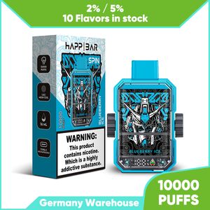 Nessuna perdita di Puff Vape 10K Puffs Plus Bar 10000Puffs Sigaretta elettronica ricaricata 14ml 2% 5% Forza Miglior gusto Vaporizzatore a 10 sapori con batteria da 650 mAh