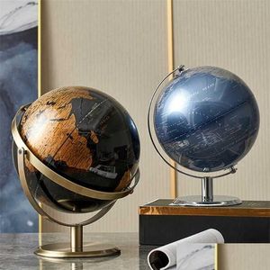 Dekorativa föremål Figurer Heminredning Värld Globe for Interior Geography Kids Education Office Accessories Födelsedagar 211101 DH9PZ