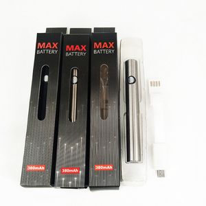 Amigo Battery Itsuwa Max Pen 380mAh 510 Thread for M6T TH205 Thick Oil Cartridge VV Preheating Batteries with USB Charger Box Packaging