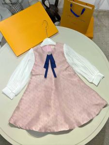 Nowe sukienki dla dziewczynek Pearl Diamond Bow Tower Baby Spódnica Rozmiar 110-160 Projekt Suknia Dziecka Pleteczne rękawy maluch sukienkę Dec20