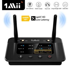 Konektörler 1MII B03PRO Bluetooth 5.0 Verici Alıcı Aptx LL HD CSR8675 HIFI 32bit DAC TV PC Kulakçası için 3.5mm AUX Bluetooth Adaptörü