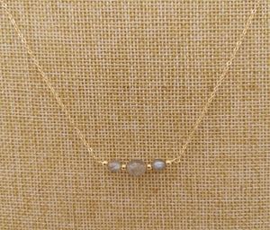 Labradorite Moonstone Necklace Round Natural Stone 14K Guldfyllda Choker Charms hängsmycken Boho Women Gift Collier Femme Chains3132504