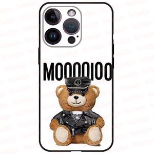 Designer de luxo caso telefone para apple 15 14 pro max 13 12 11 7plus 8p na moda urso silicone macio telefones casos moda celular capa