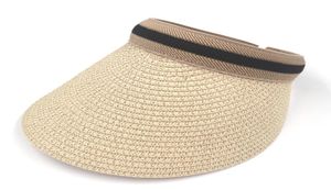 Fashion Summer Women Straw فارغة Top Visor Beach Hat Hat UV Protection Wide Brim Outdoor Gift Cape Cape Admable2278707