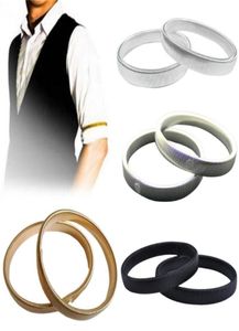 Bangle Women Antislip Metalowa koszula z długim rękawem pasmo ramion rozciąganie podwiązki sprężyna bransoletka elastyczna pierścień men039s mankiet 9603133