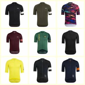 Tops Summer Pro Team RAPHA Short Sleeve Roupa Ciclismo Cycling Jersey Breathable Bicycle Clothing QuickDry MTB Bike Sportswear Y201121