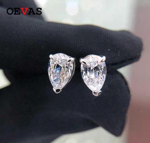 OEVAS Classic 100 925 Srebrna gruszka stworzona MOISSANITE STIONK STUTS BIAŁE ZŁOTE KOTEKCY DZIEKA JEDZIONA WOLNO G09237806730